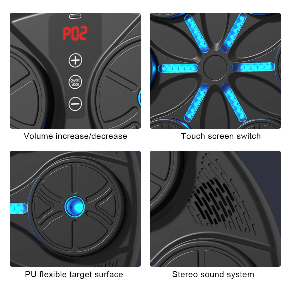 Bluetooth Boxing Trainer – Wall-Mounted Punch Target with Music