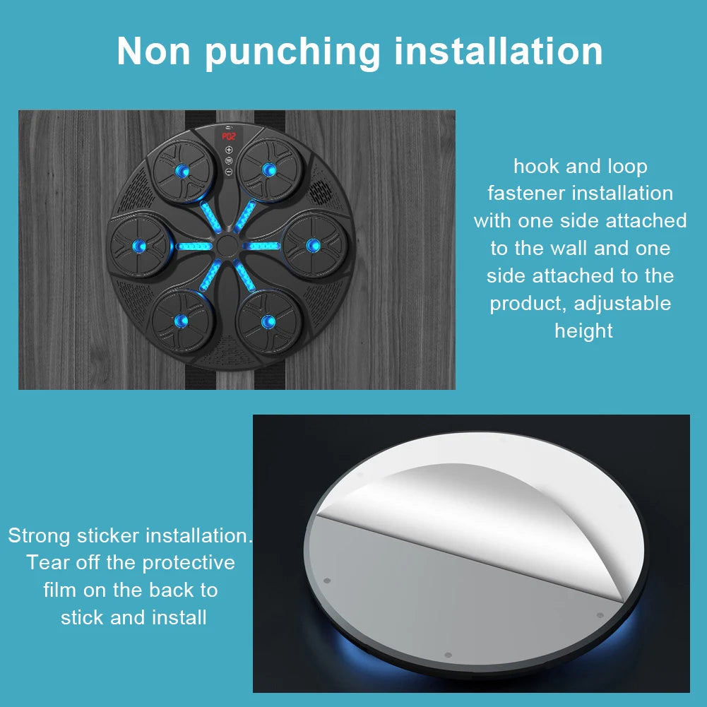 Bluetooth Boxing Trainer – Wall-Mounted Punch Target with Music