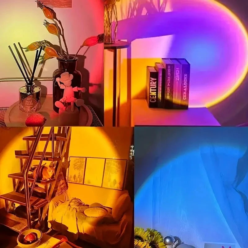 Sunset Projection Light – 16-Color LED, Remote, Mood Light