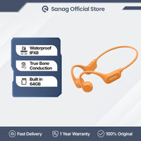 Bone Conduction Earphones – 32GB, Bluetooth, Waterproof for Swimming & Riding