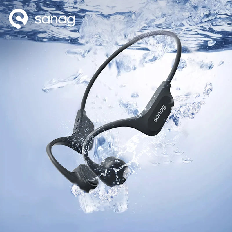 Bone Conduction Earphones – 32GB, Bluetooth, Waterproof for Swimming & Riding