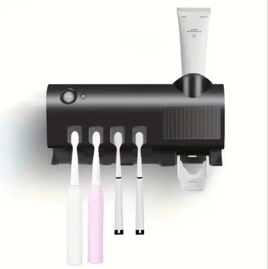 1PC bracket type automatic toothbrush and toothpaste dispenser set
