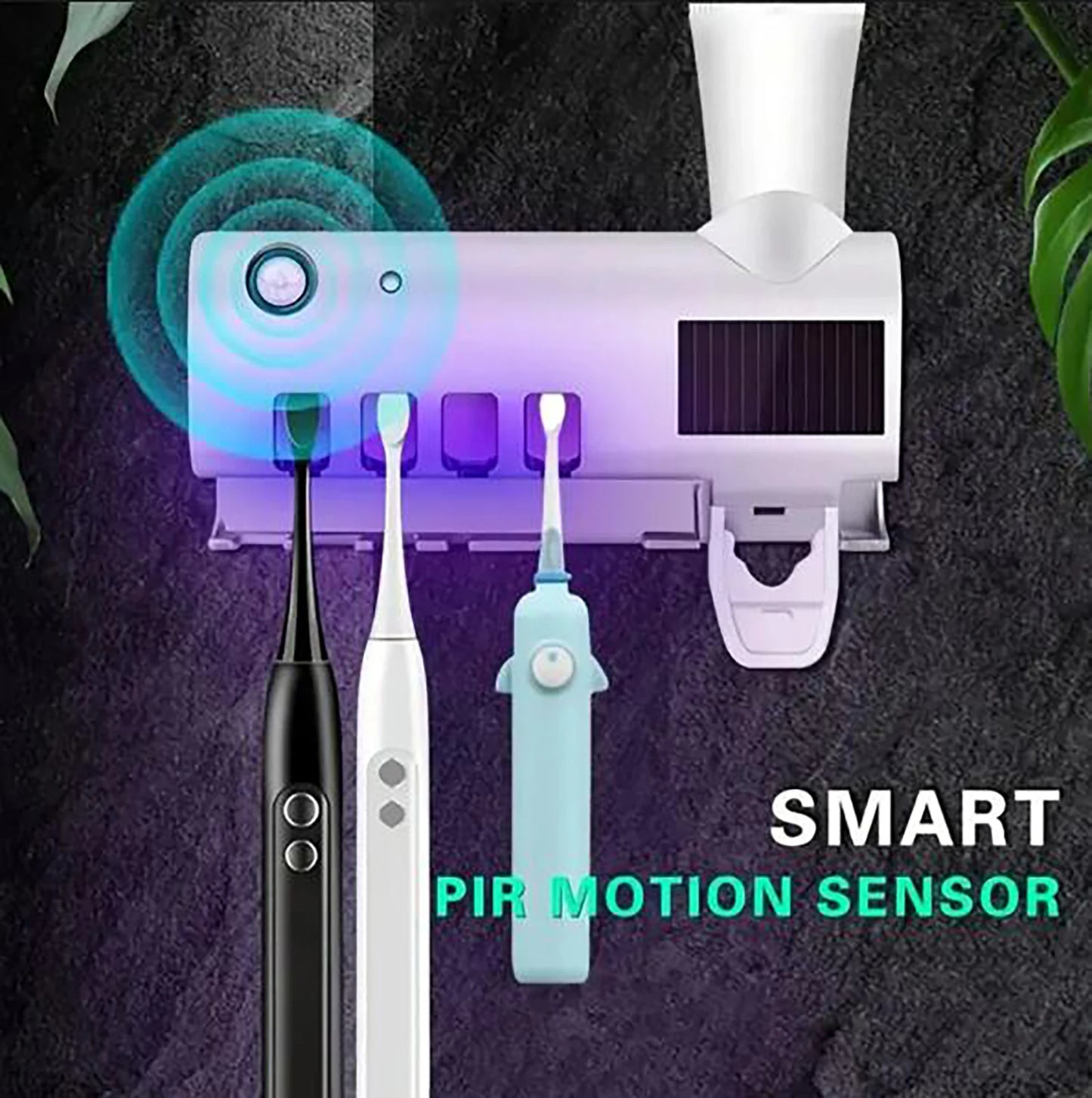 1PC bracket type automatic toothbrush and toothpaste dispenser set