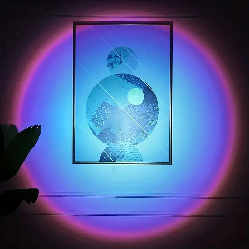 Sunset Projection Light – 16-Color LED, Remote, Mood Light