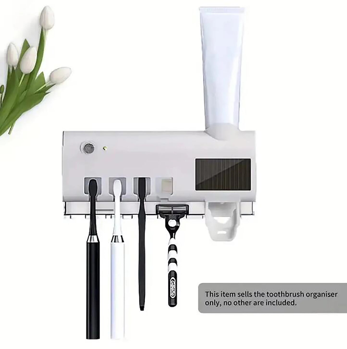 1PC bracket type automatic toothbrush and toothpaste dispenser set