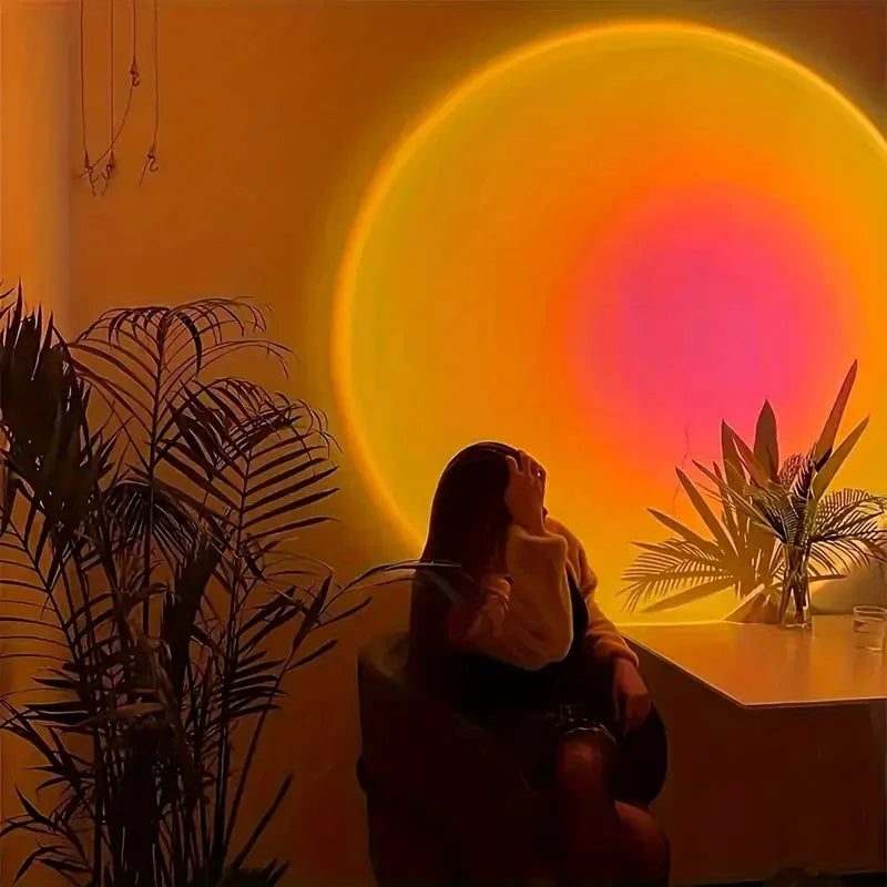 Sunset Projection Light – 16-Color LED, Remote, Mood Light