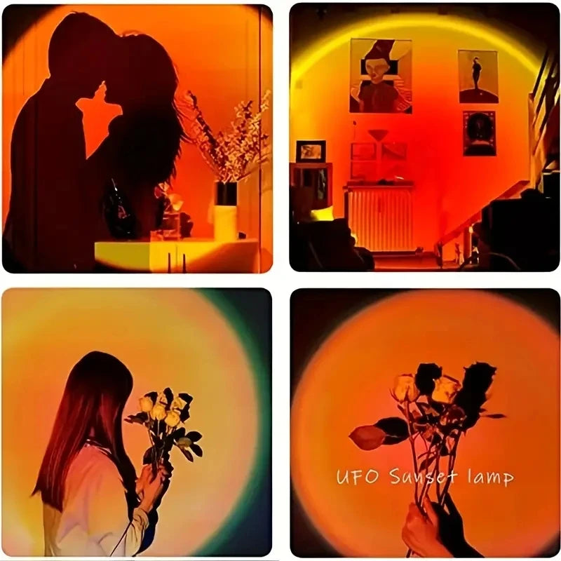 Sunset Projection Light – 16-Color LED, Remote, Mood Light