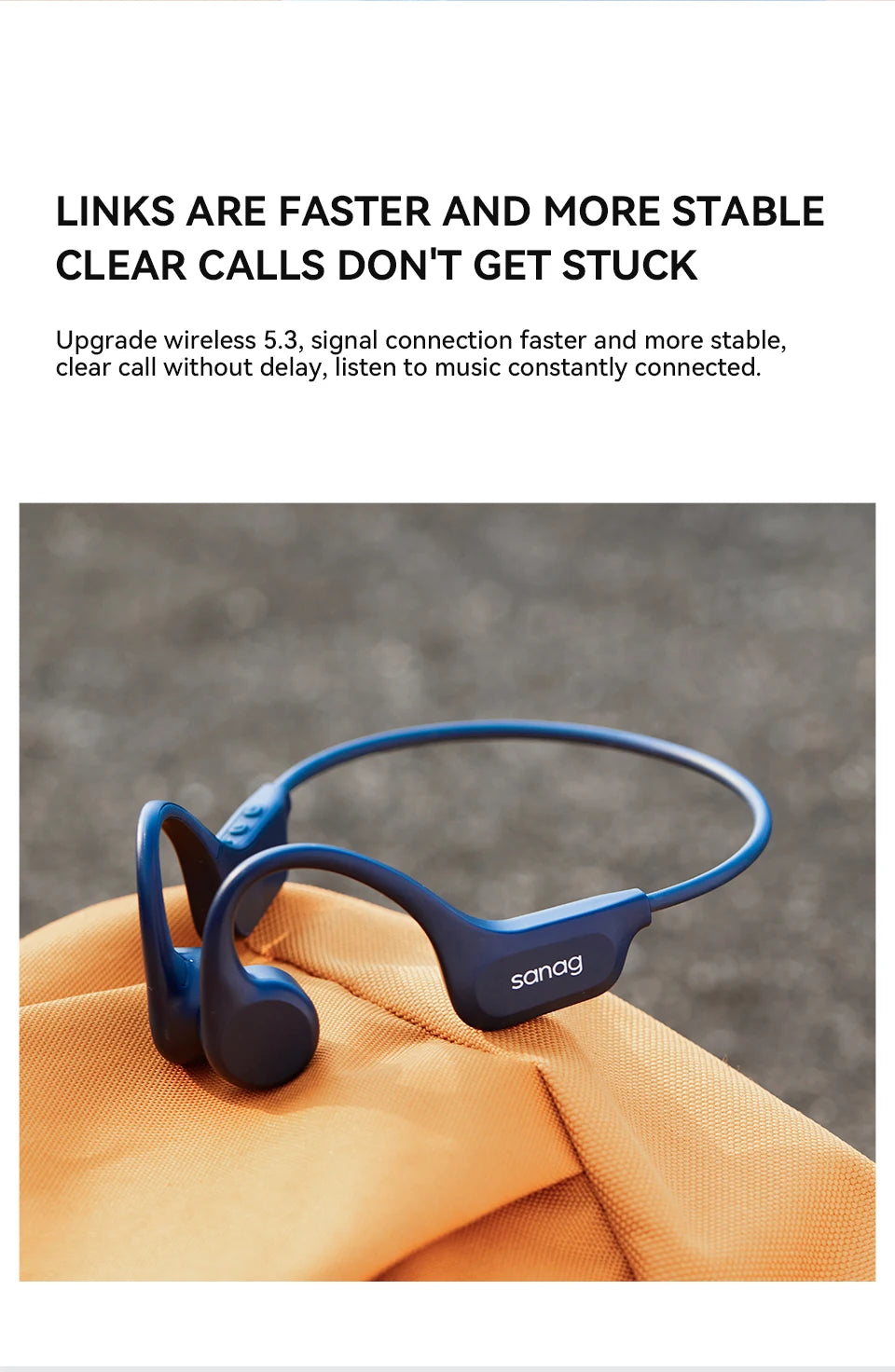 Bone Conduction Earphones – 32GB, Bluetooth, Waterproof for Swimming & Riding