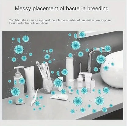 1PC bracket type automatic toothbrush and toothpaste dispenser set