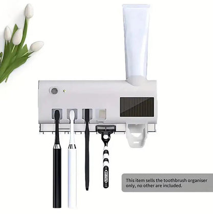 1PC bracket type automatic toothbrush and toothpaste dispenser set
